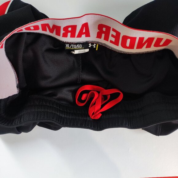 Under Armour Warm-up jogger women's size XL black red design lightweight - Picture 9 of 14